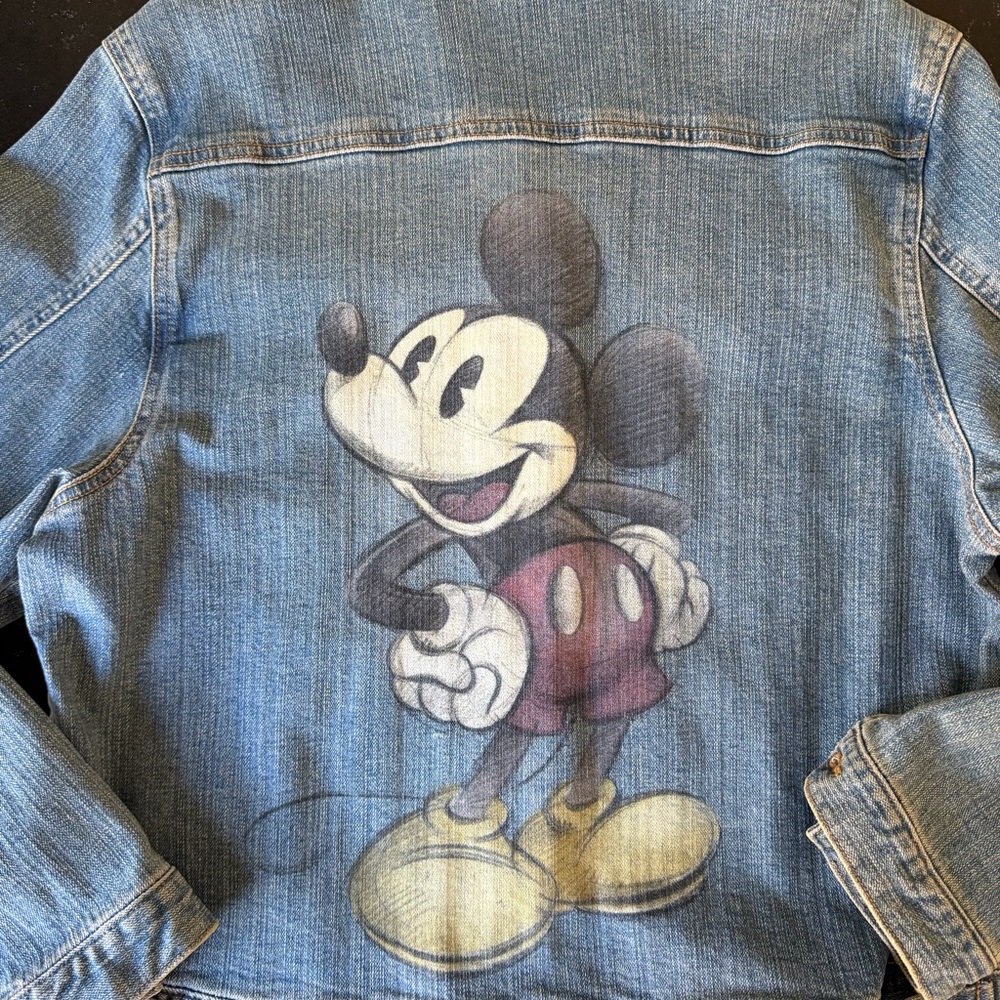 Disney Store Vintage Denim Jacket Mickey Mouse girls size 14/16
